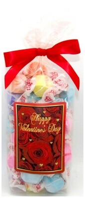 Valentine's Day Rose Bag Of Fruit Flavored Taffy