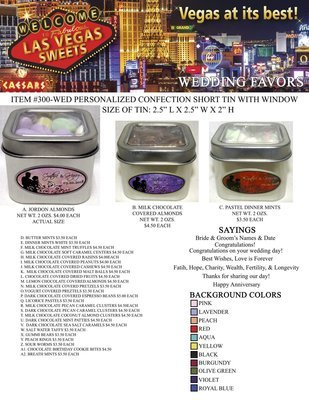 Las Vegas Wedding Short Tins