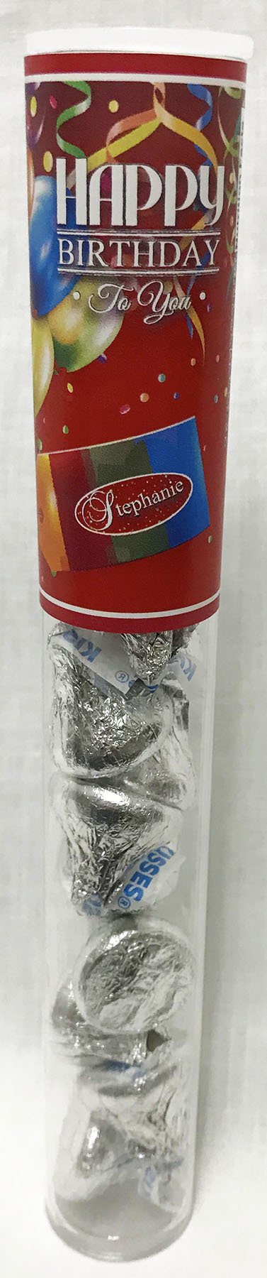 Happy Birthday Milk Chocolate Kisses In A Tube