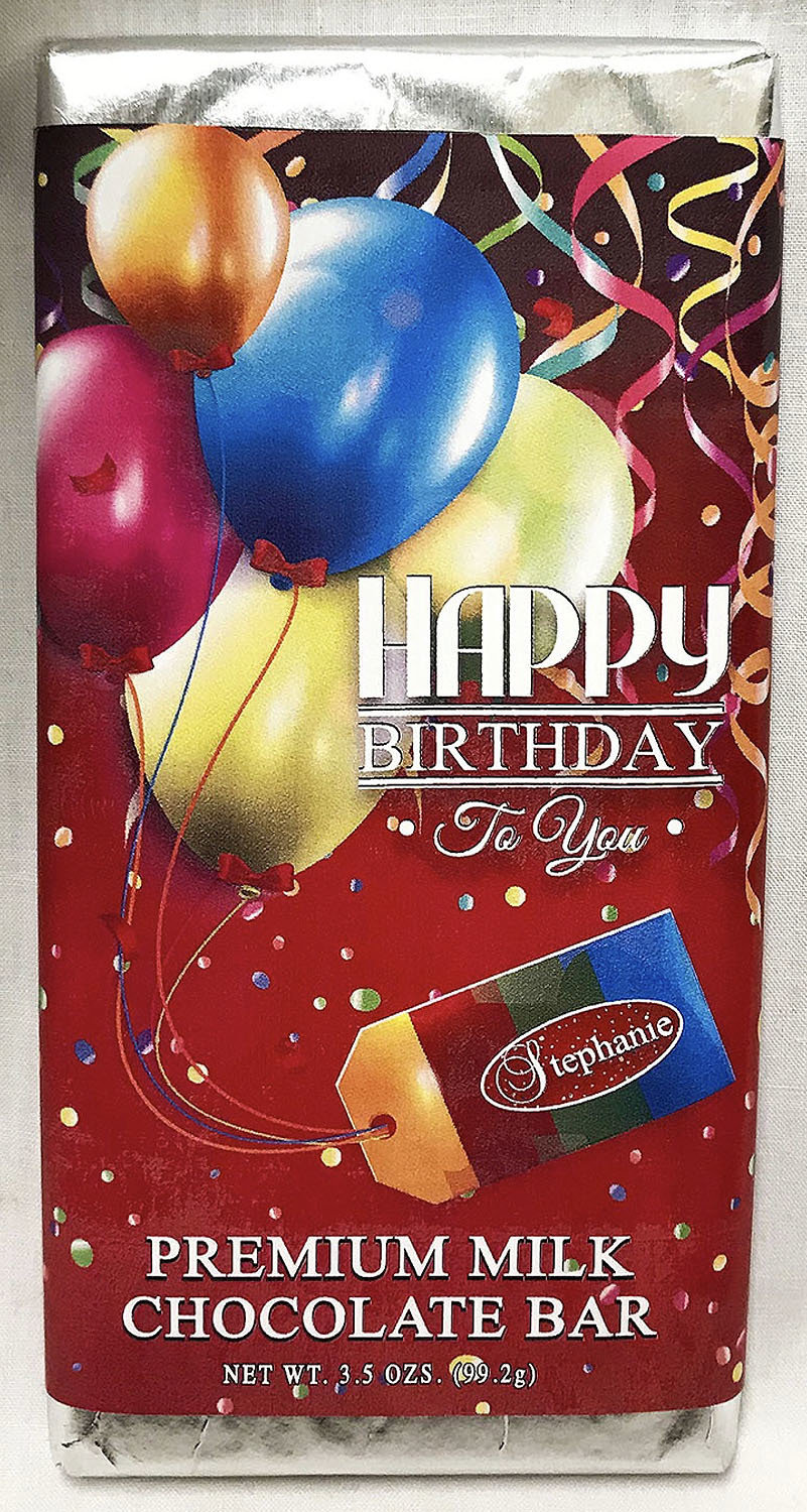 Happy Birthday Premium Milk Chocolate Tablet with Almonds
