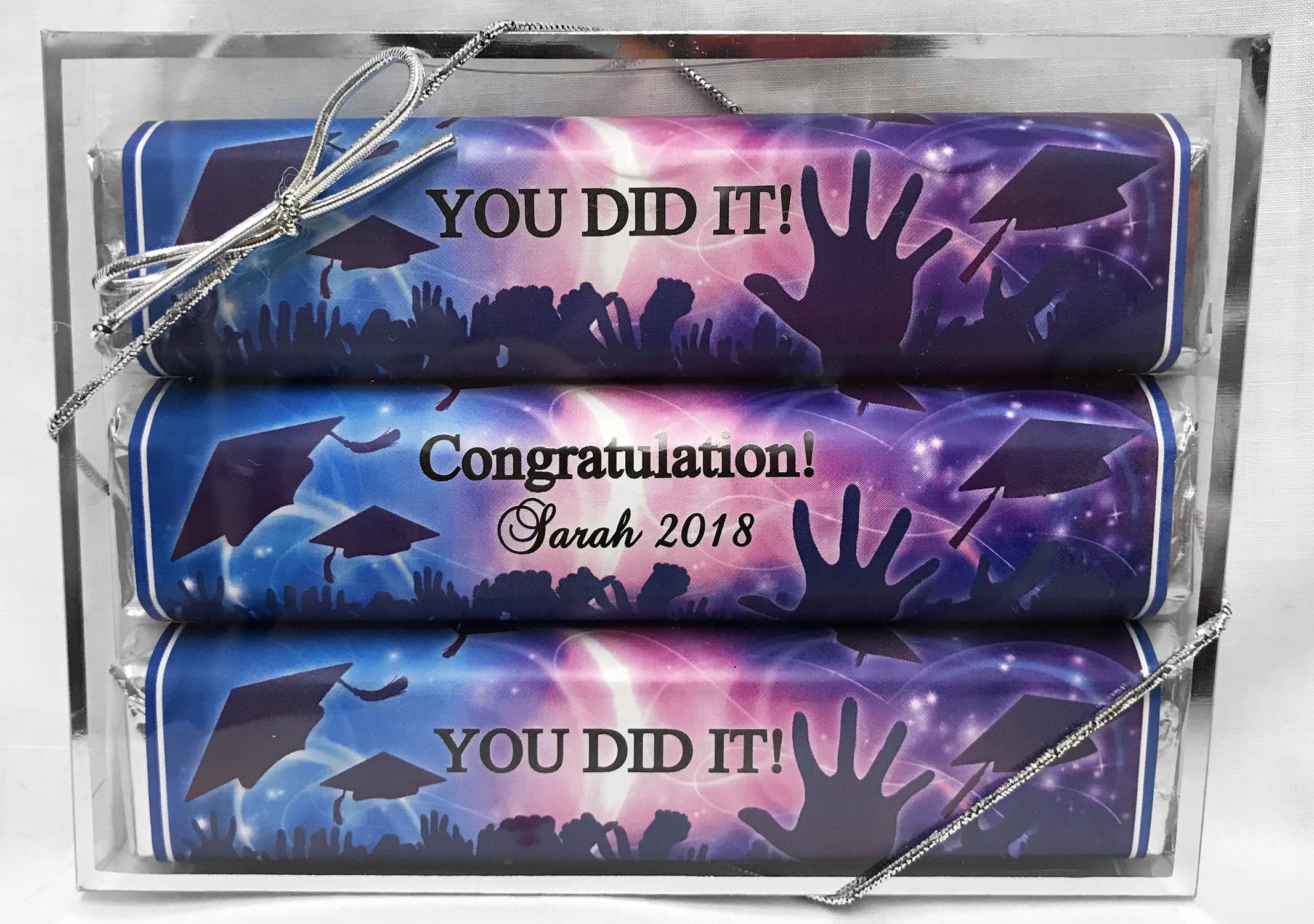 Graduation Celebrate 3 Pack Candy Bars (Caramel (2) & Crisp (1))