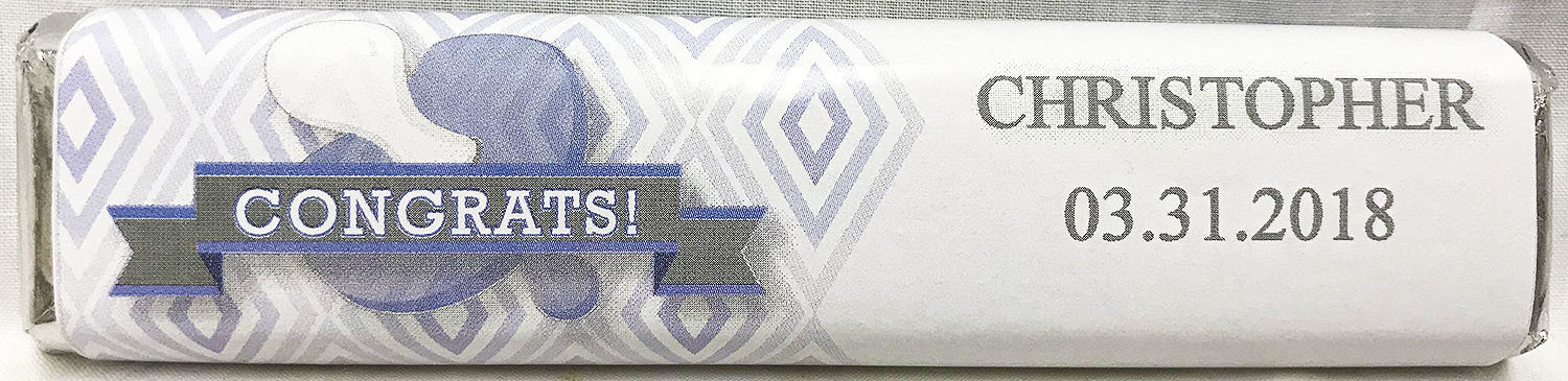 Blue Baby Pacifier Gourmet Milk Chocolate Crisp Bar