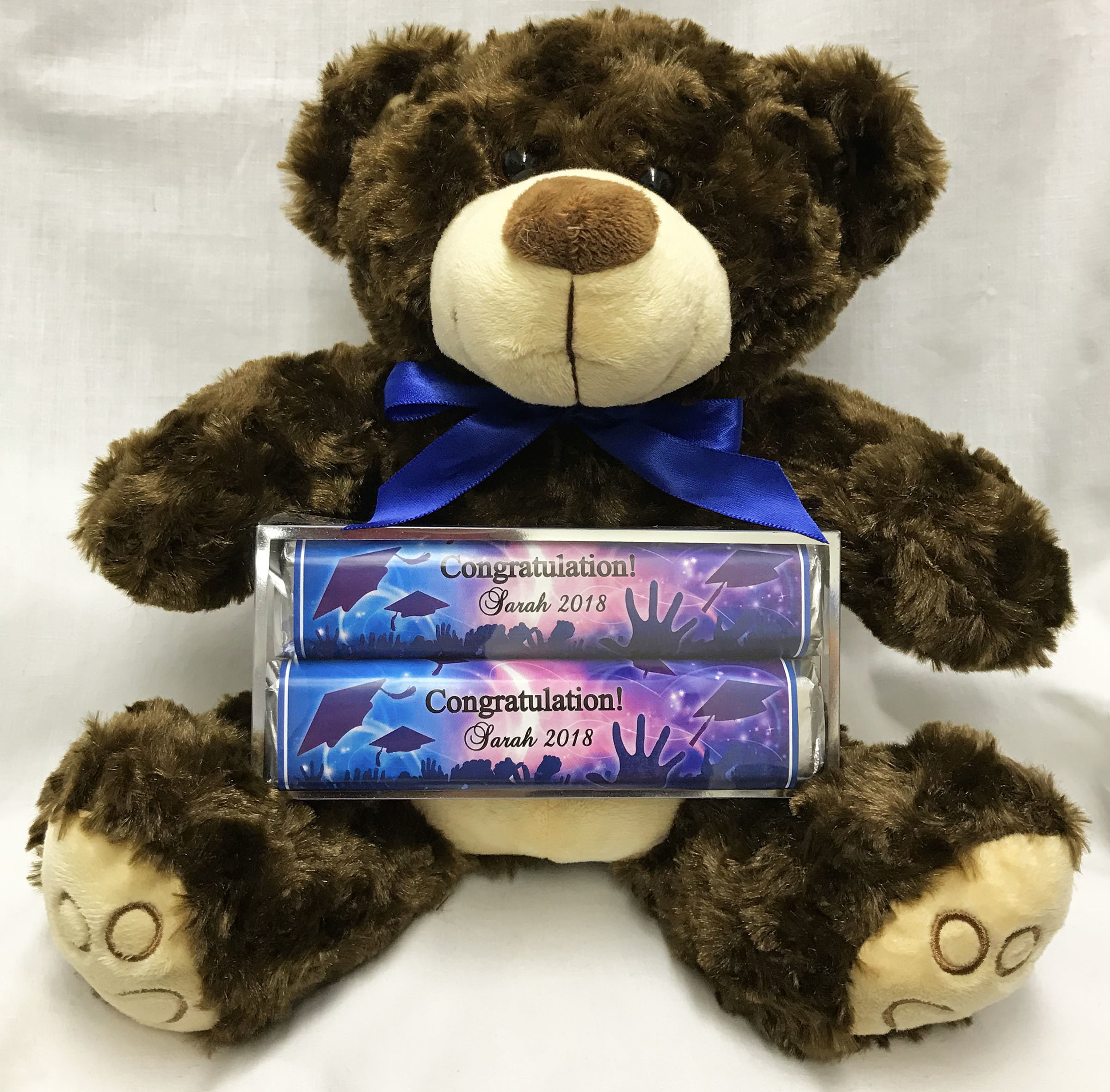 Graduation Celebrate Plush Bear with 2 Pack Candy Bars