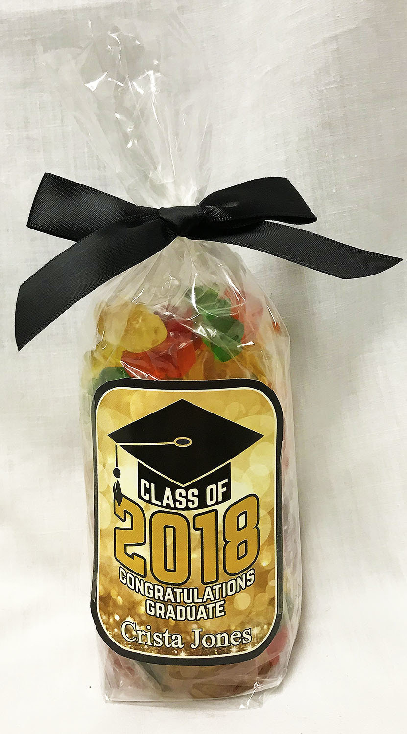 Gold Graduation Bag of Gummi Bears