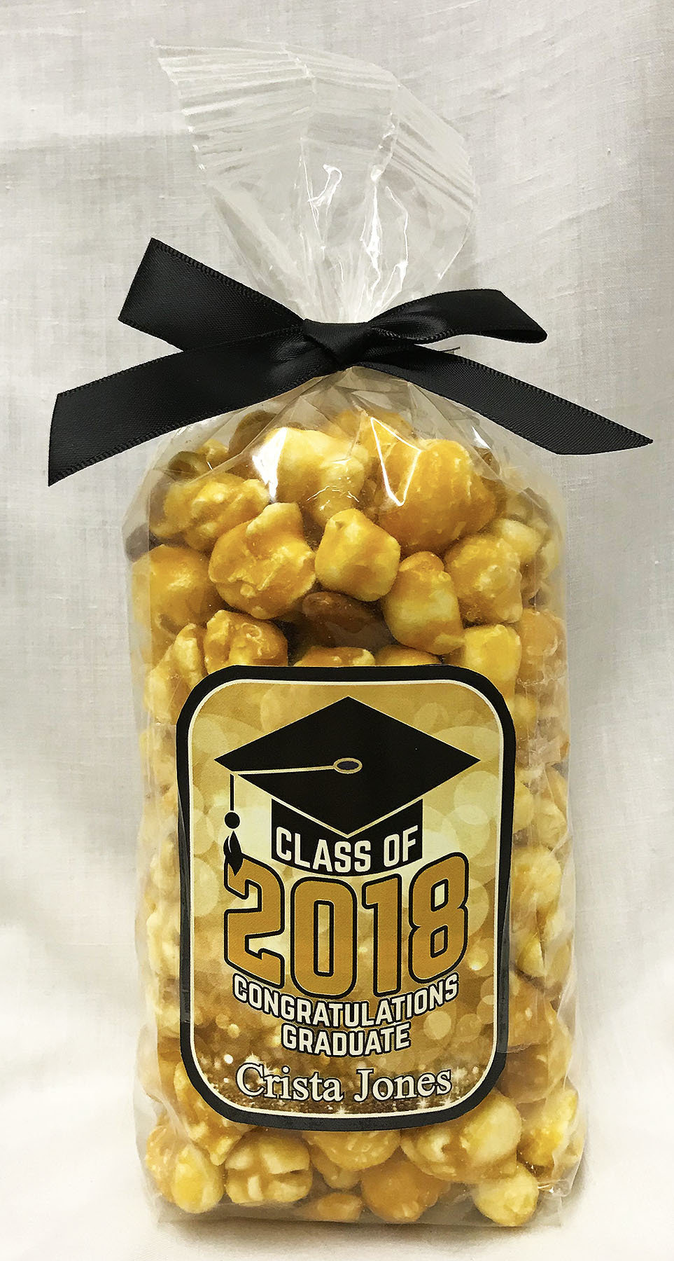 Gold Graduation Gourmet Almond Caramel Popcorn