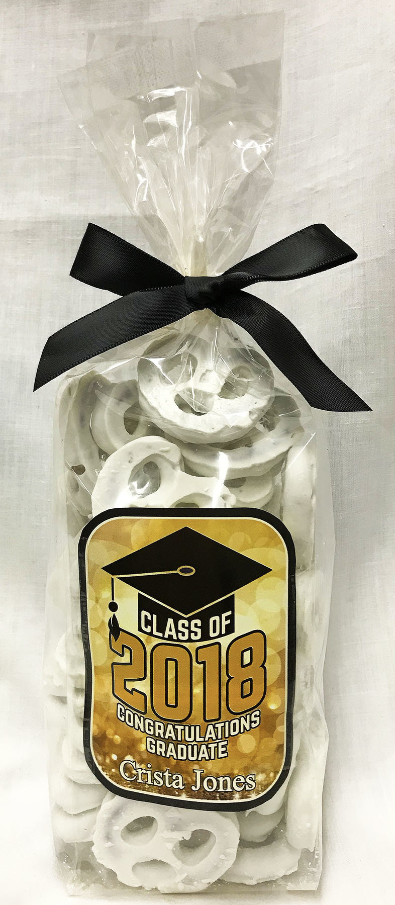 Gold Graduation Yogurt Covered Pretzels