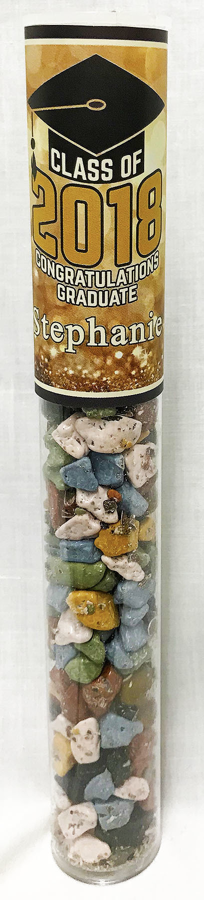 Gold Graduation Tube of Choco Rocks