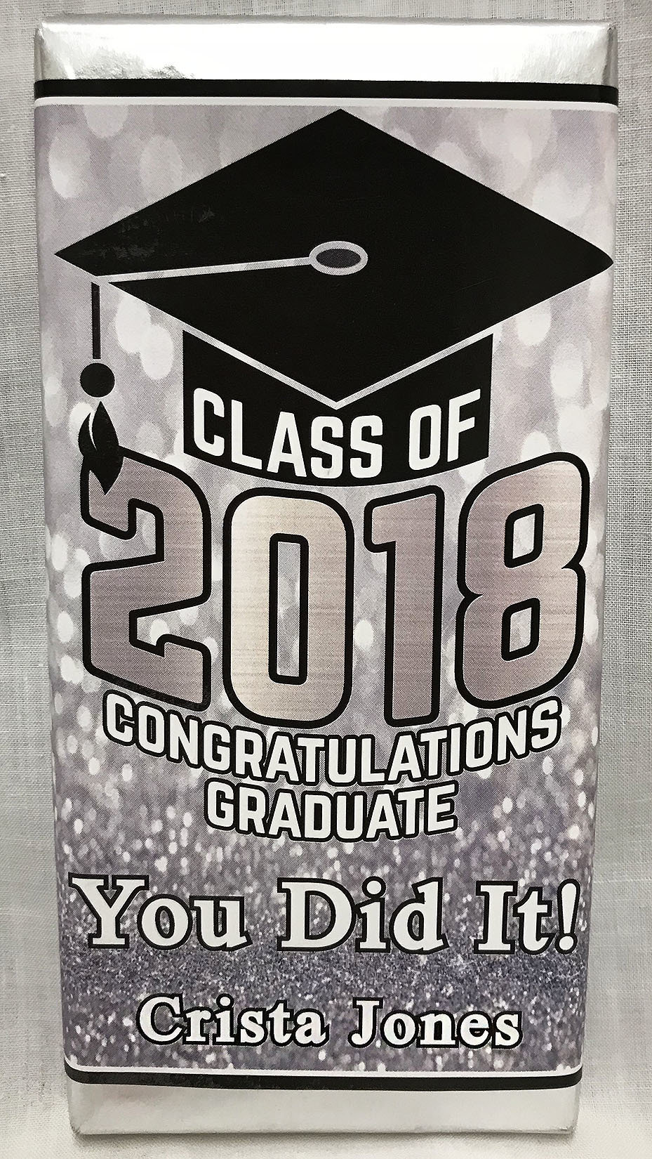 Silver Graduation Premium Milk Chocolate Tablet