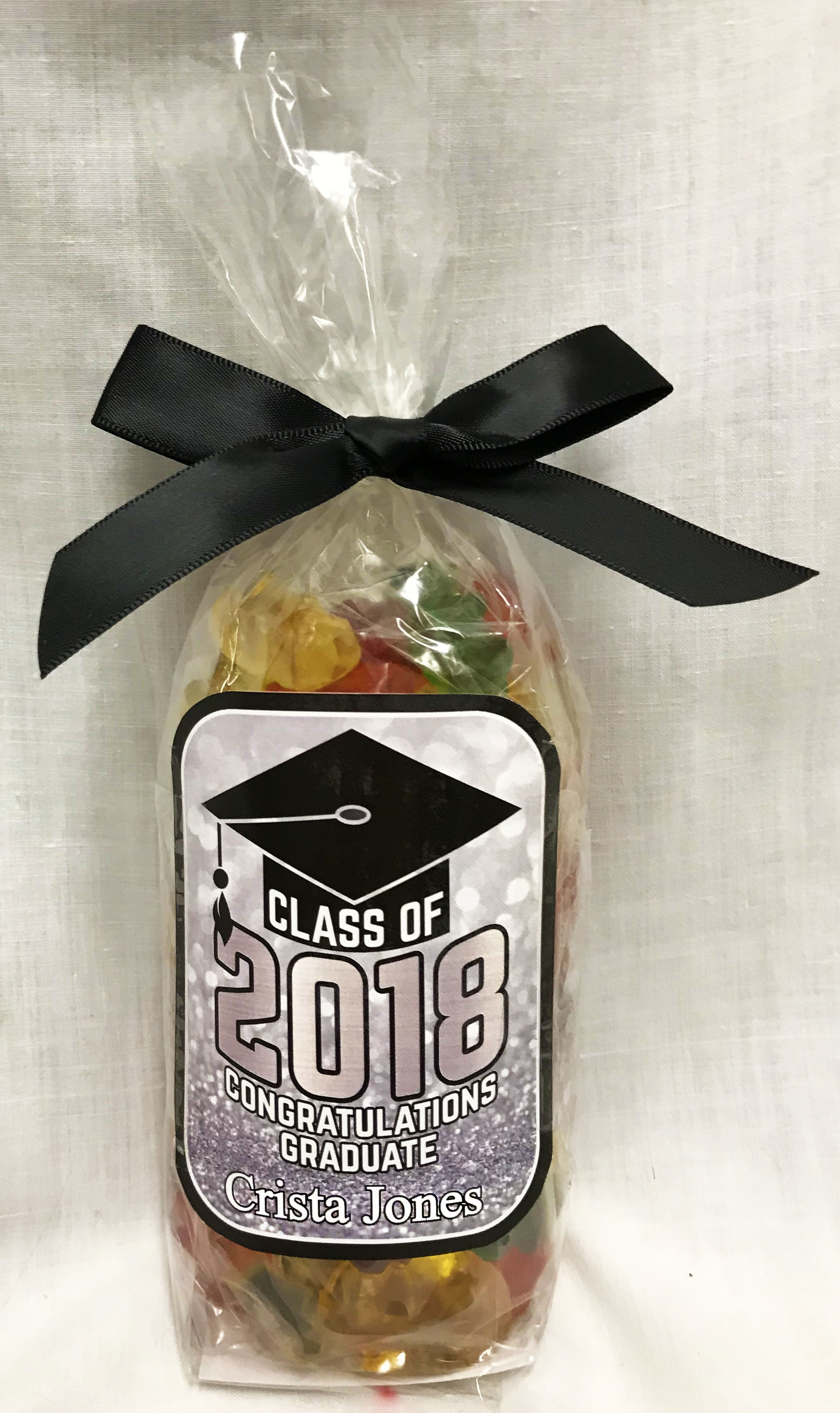 Silver Graduation Bag of Gummi Bears
