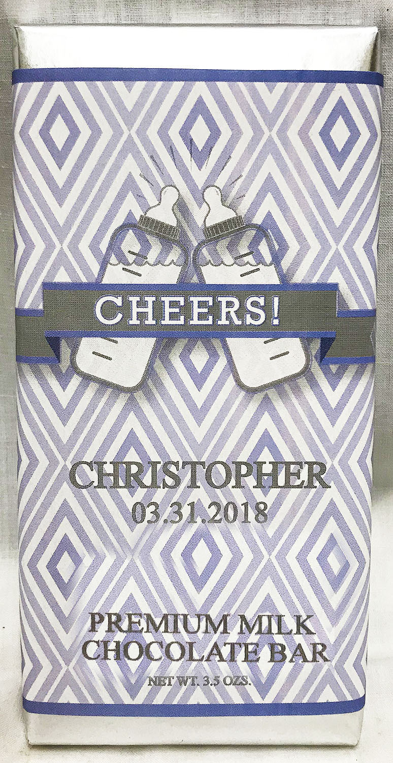 Blue Baby Bottle Premium Milk Chocolate Bar