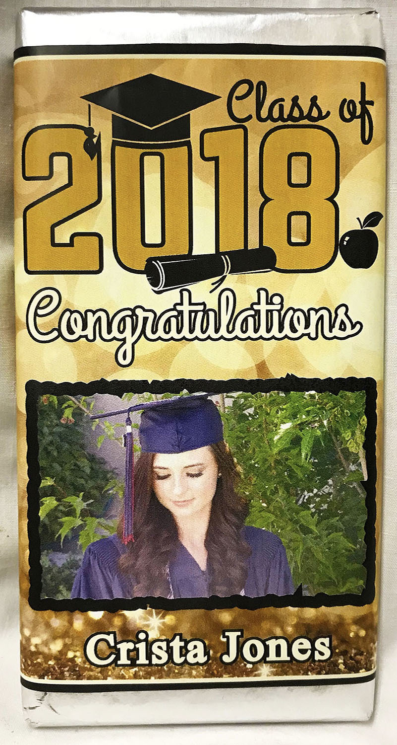 Gold Graduation Premium Dark Chocolate Bar