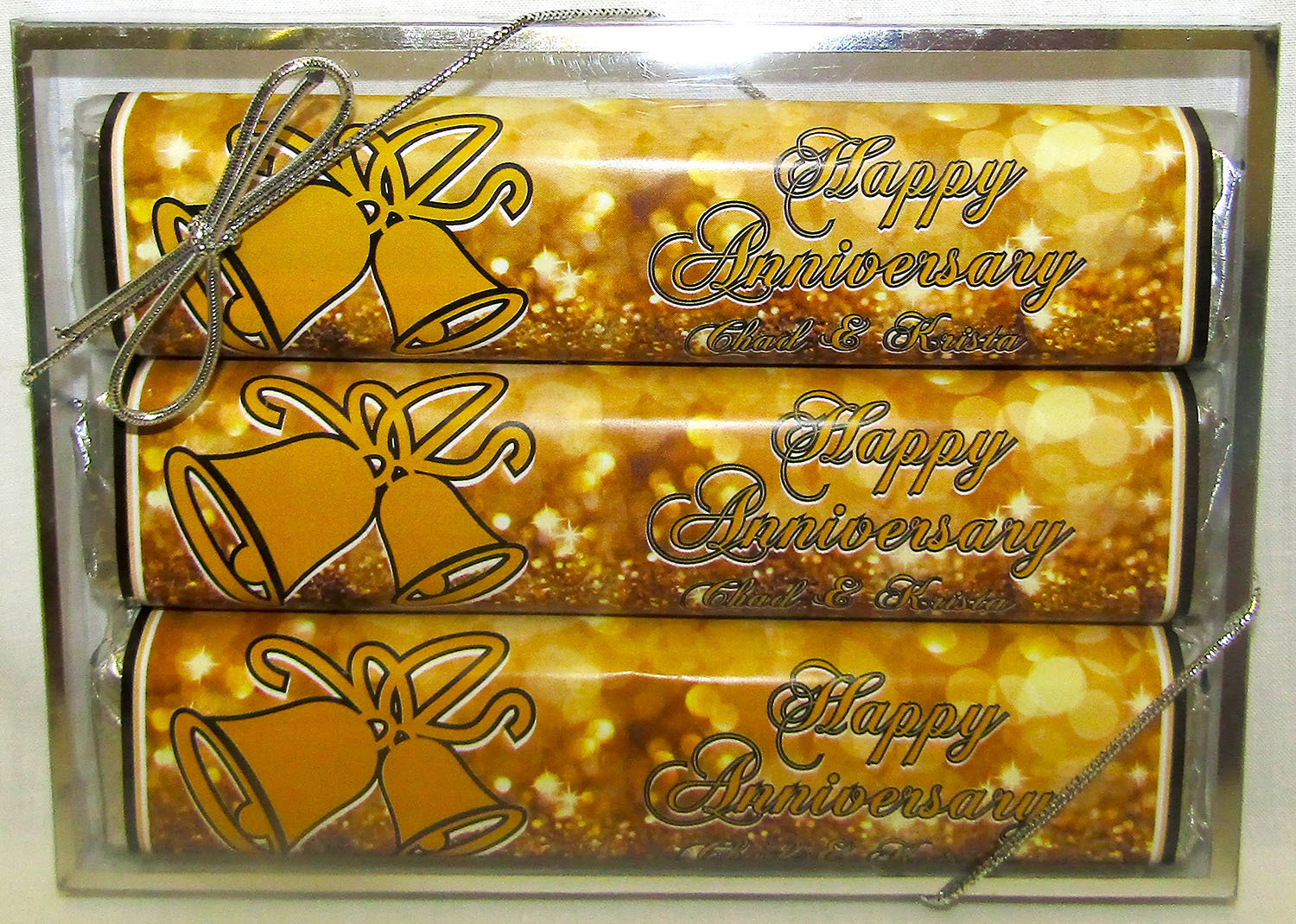 Gold Anniversary 3 Pack Candy Bars (Caramel (2) & Crisp)