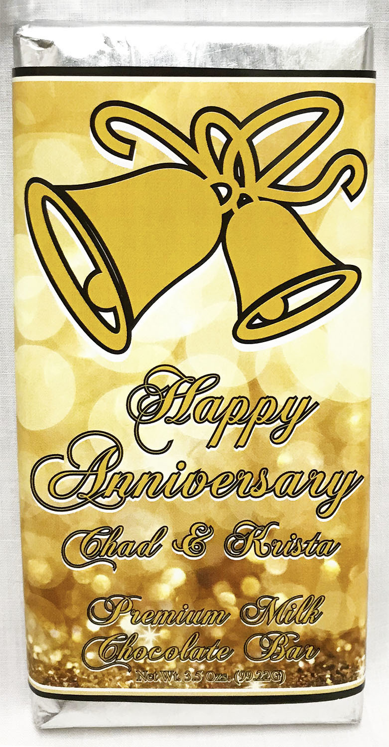Gold Anniversary Large Premium Milk Chocolate Bar