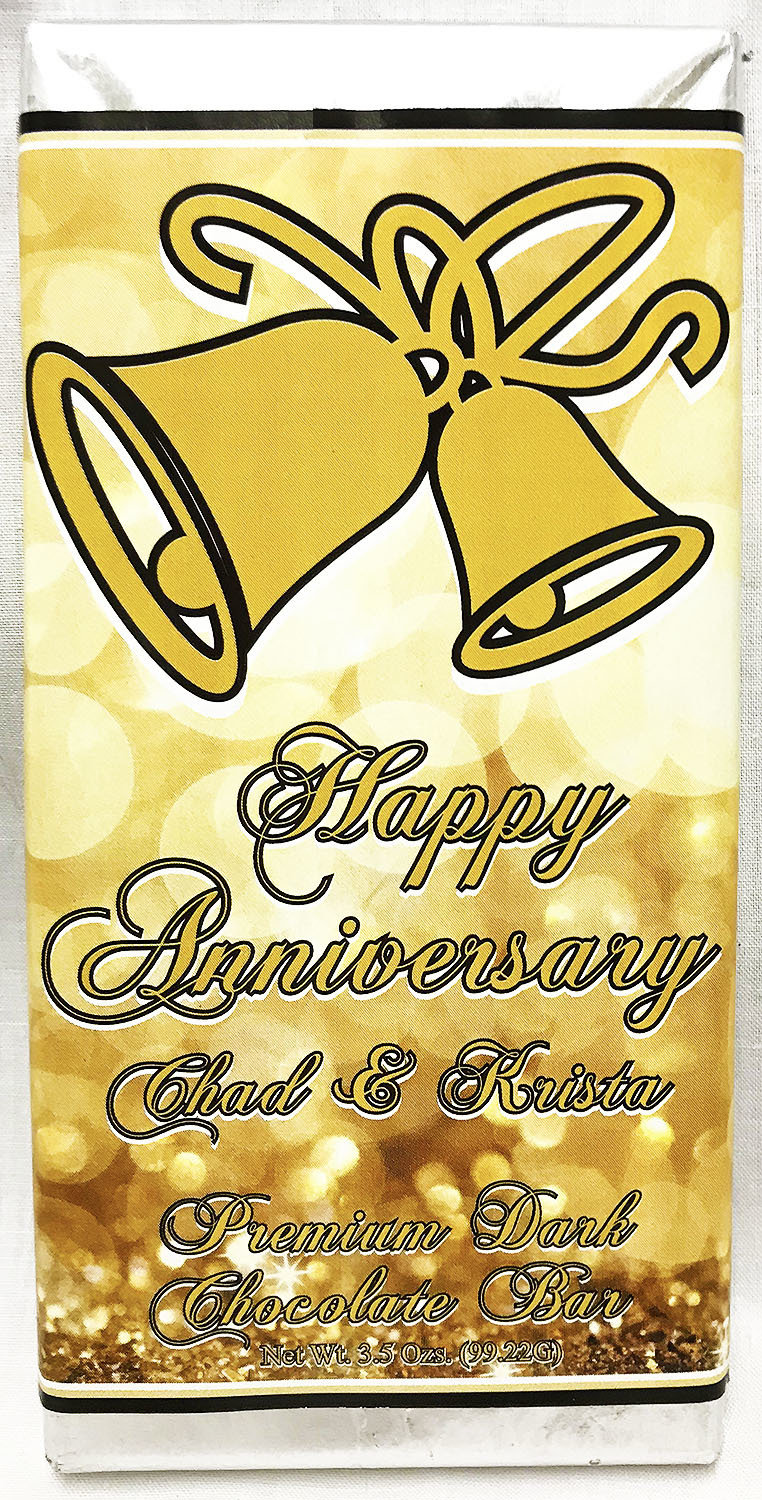 Gold Anniversary Large Premium Dark Chocolate Bar