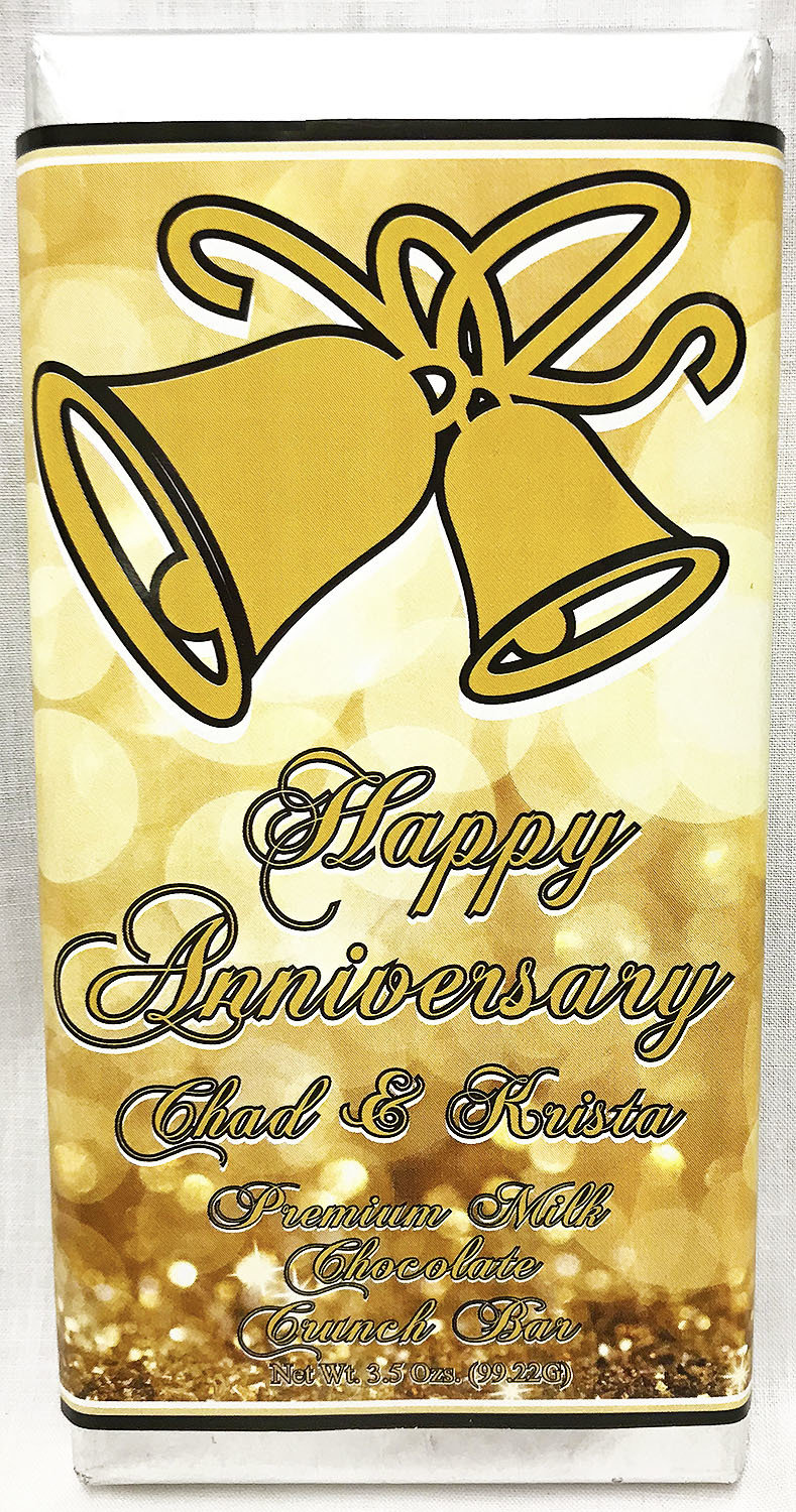 Gold Anniversary Large Premium Milk Chocolate Crunch Bar