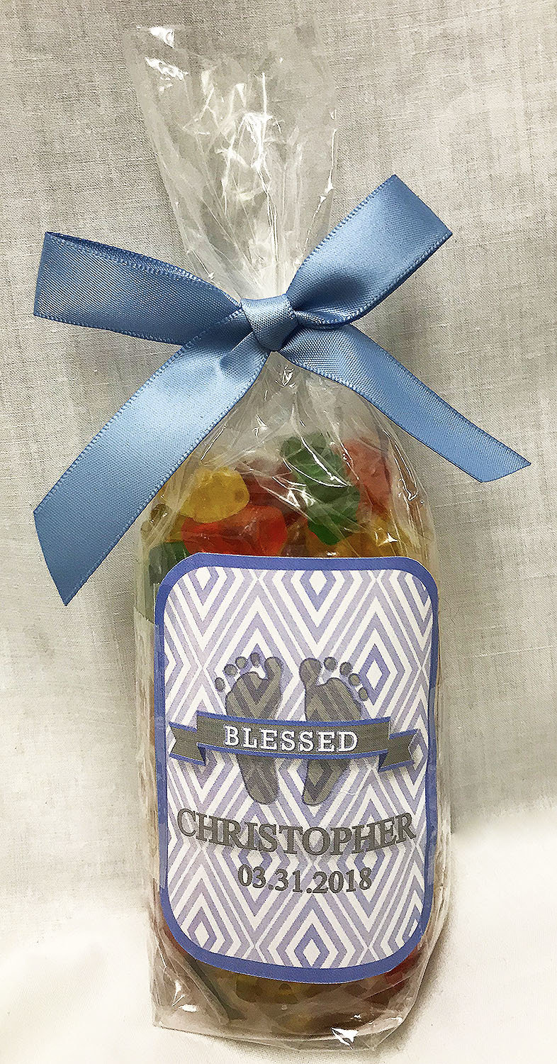 Blue Baby Feet Bag of Gummi Bears