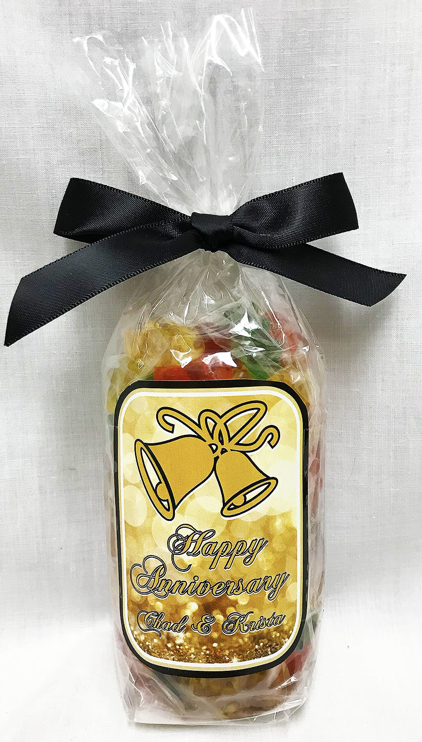Gold Anniversary Gummi Bears in a Bag