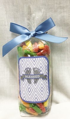 Blue Baby Feet Bag of Sour Worms