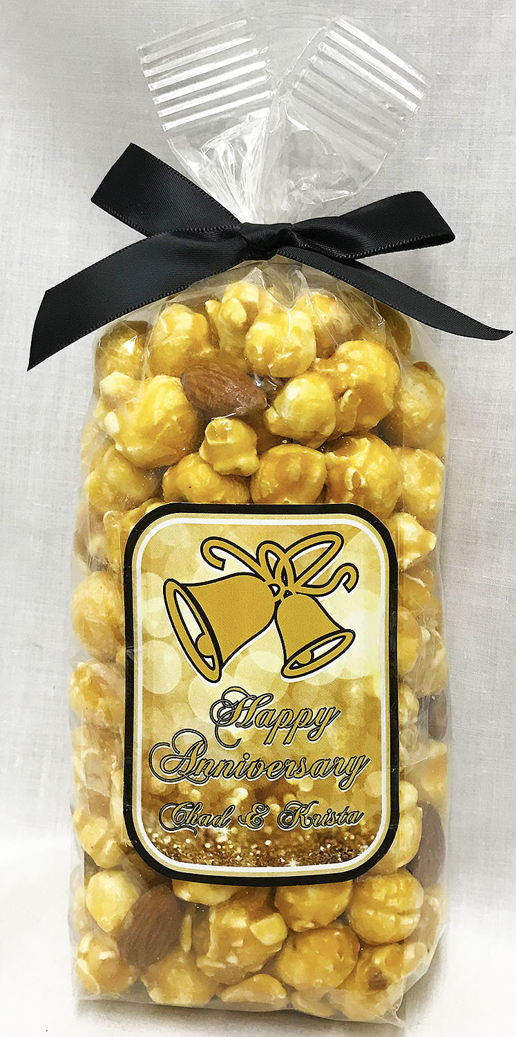 Gold Anniversary Gourmet Almond Caramel Popcorn in a Bag