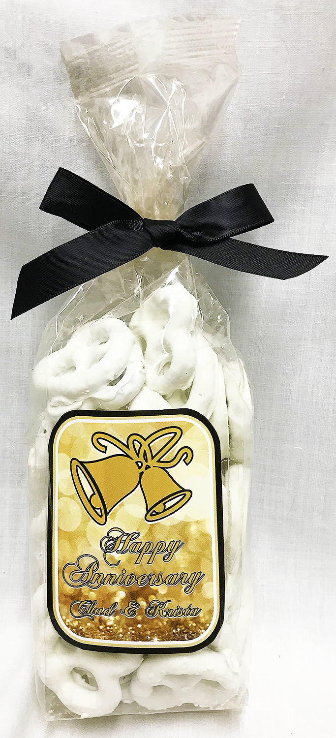 Gold Anniversary Yogurt Covered Pretzels in a Bag