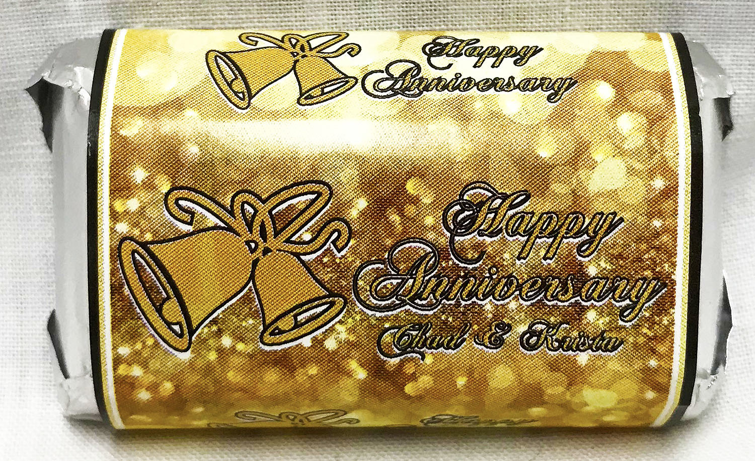 Gold Anniversary Mini Chocolate Bars Assortment