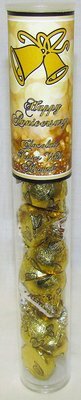 Gold Anniversary Tube of Kisses Chocolates