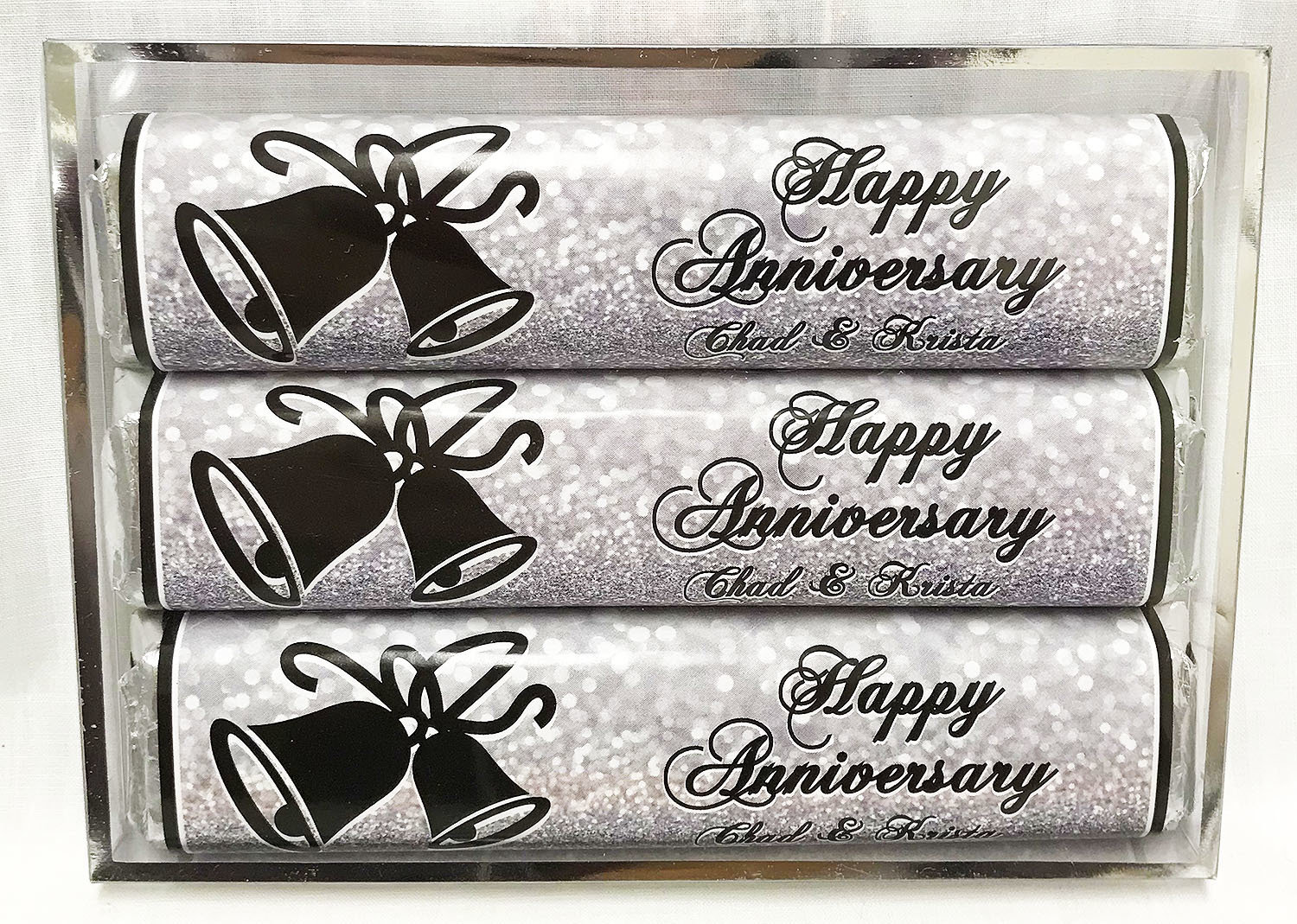 Silver Anniversary 3 Pack Candy Bars (Caramel (2) & Crisp (1))
