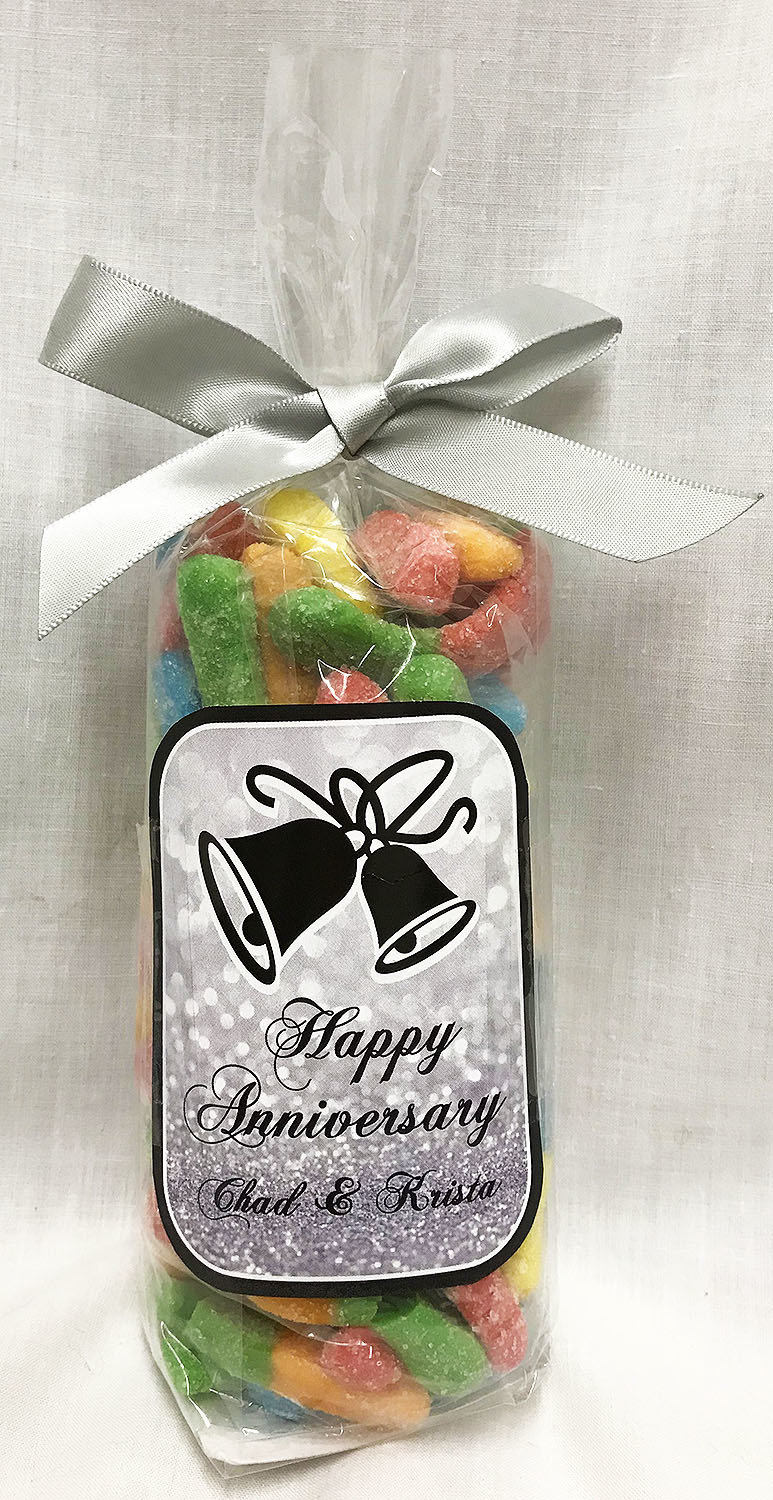 Silver Anniversary Sour Worms in a Bag