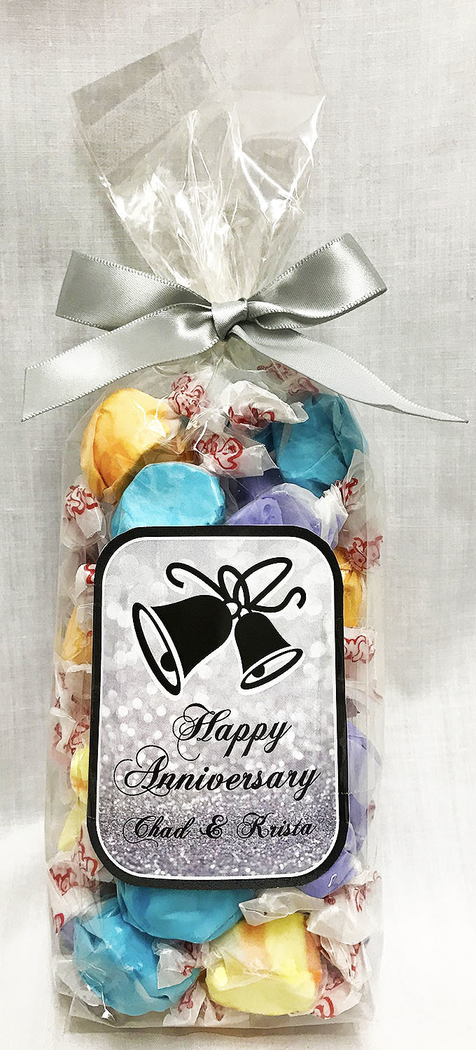 Silver Anniversary Gourmet Fruit Flavored Taffy in a Bag
