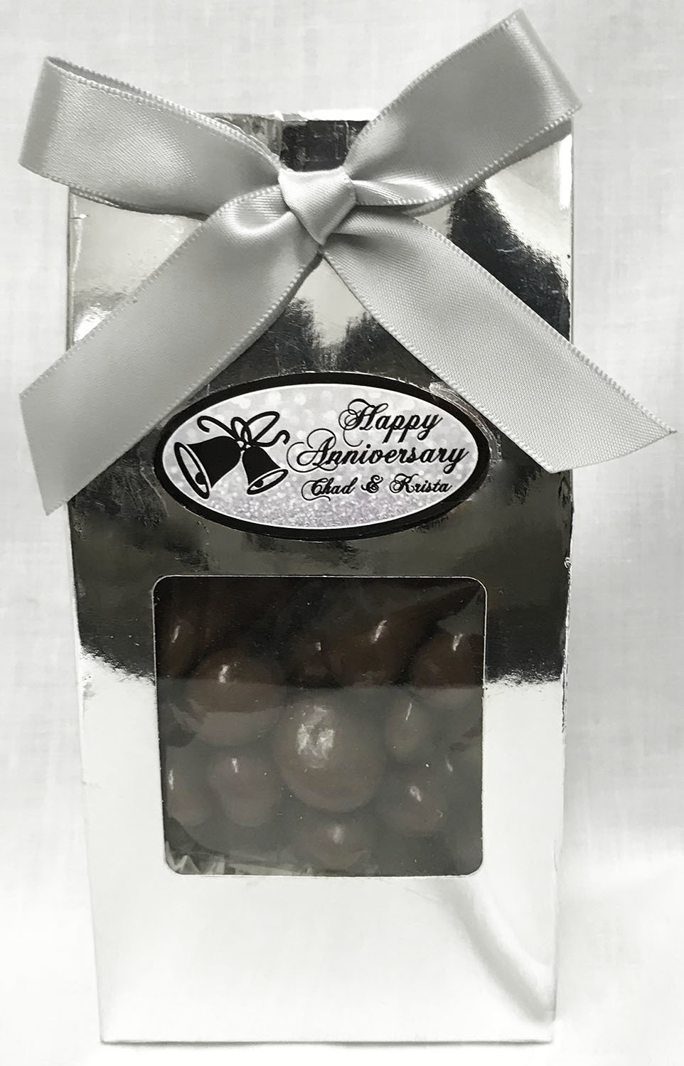 Silver Anniversary Gable Box Filled with Any Candy