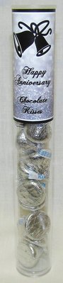 Silver Anniversary Tube of Kisses Chocolates