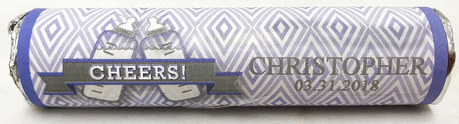 Blue Baby Bottle Mint Life Saver Rolls (20 Pieces)