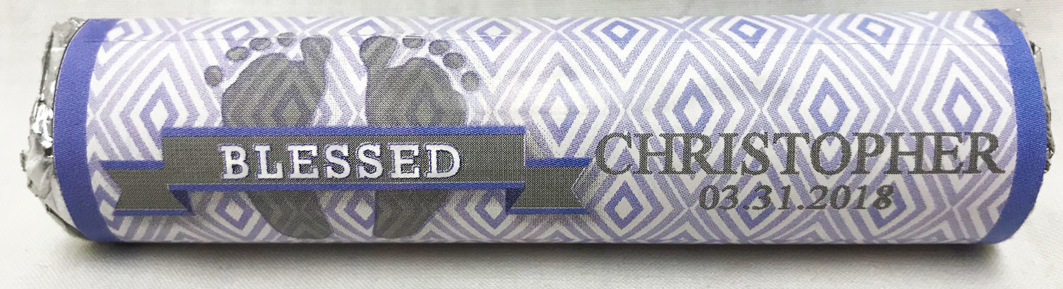 Blue Baby Feet Mint Life Saver Rolls (20 Pieces)