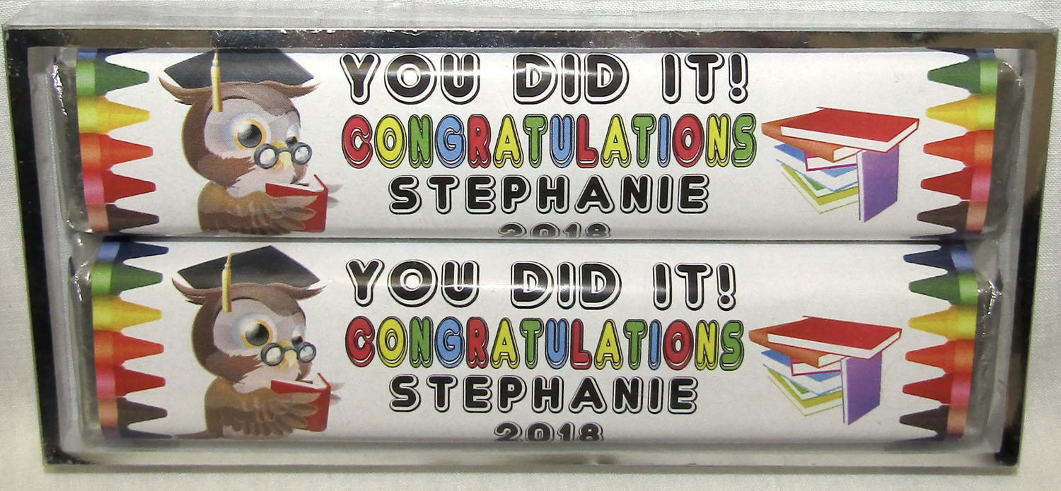 Kid Graduation 2 Pack Candy Bars (Caramel & Crisp)