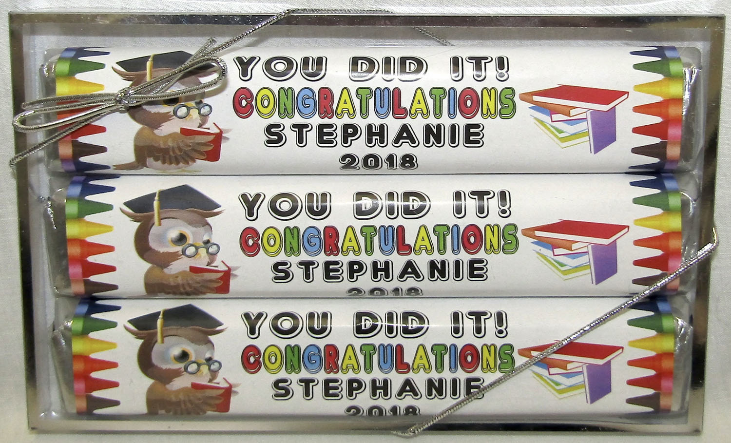 Kid Graduation 3 Pack Candy Bars (Caramel (2) & Crisp (1))