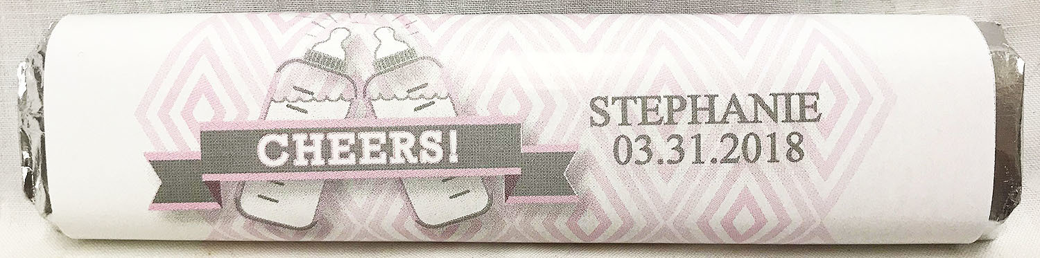 Pink Baby Bottle Gourmet Dark Chocolate Bar