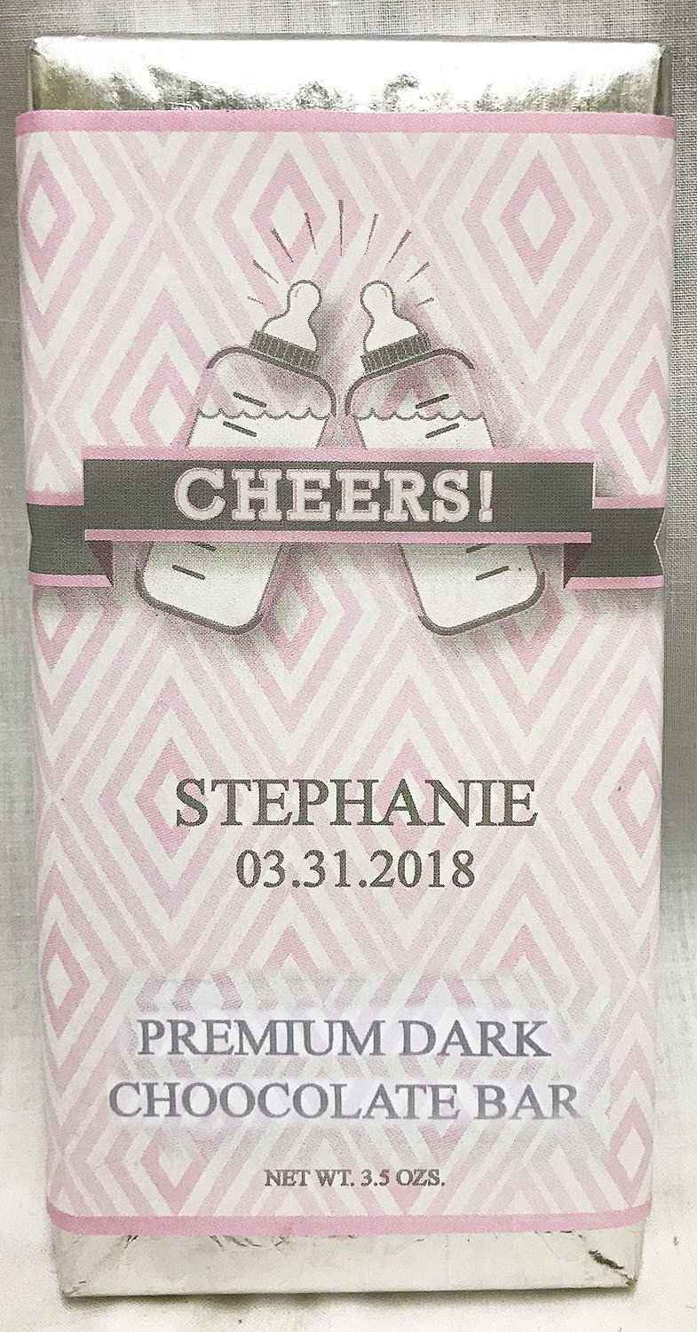 Pink Baby Bottle Premium Dark Chocolate Tablet