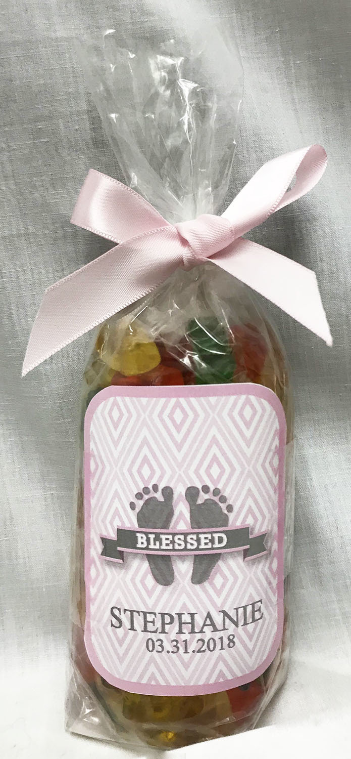 Pink Baby Feet Bag of Gummi Bears