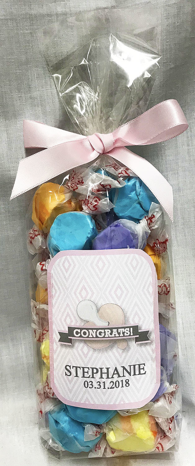 Pink Baby Pacifier Gourmet Fruit Flavored Taffy