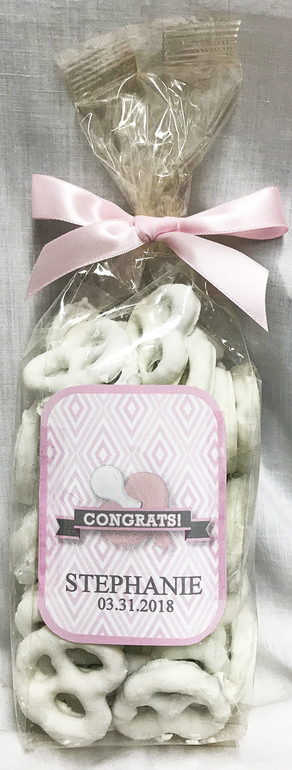 Pink Baby Pacifier Yogurt Covered Pretzels