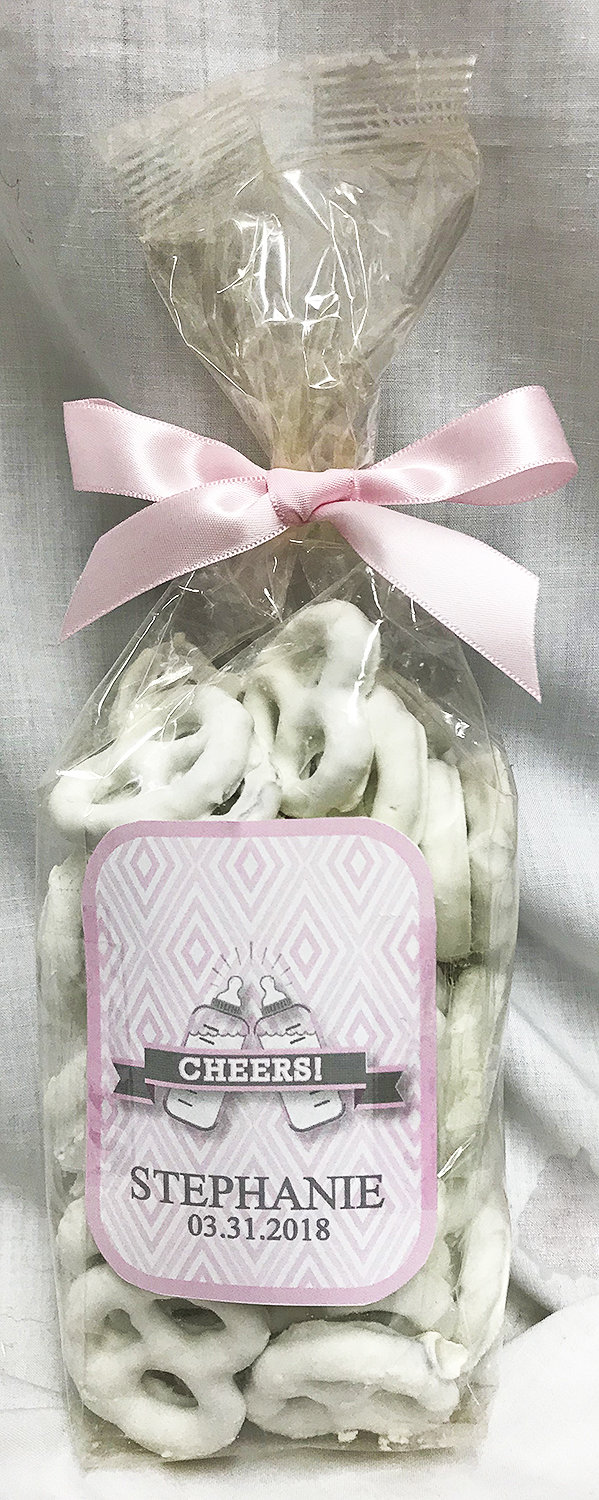 Pink Baby Bottle Yogurt Covered Pretzels