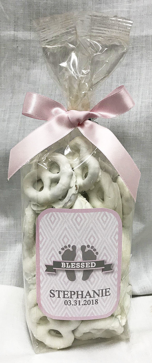 Pink Baby Feet Yogurt Covered Pretzels