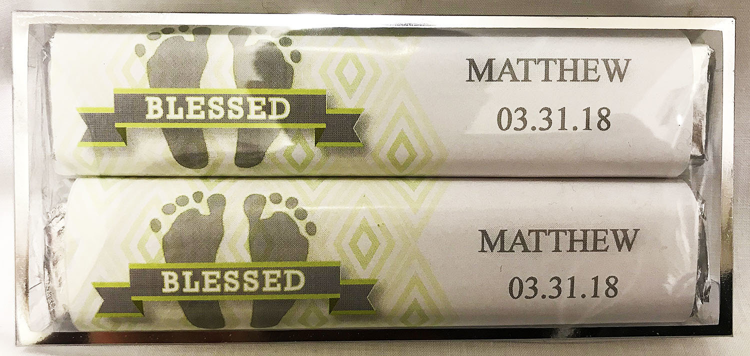 Green Baby Feet 2 Pack Candy Bars (Caramel & Crisp)