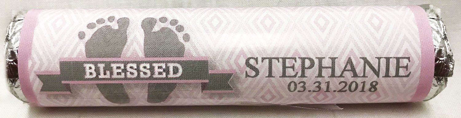 Pink Baby Feet Life Saver Mint Rolls (20 Pieces)