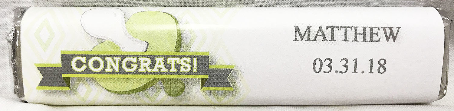 Green Baby Pacifier Gourmet Milk Chocolate Caramel Bar