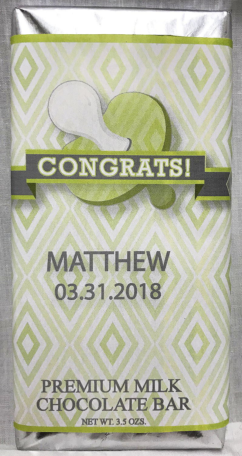 Green Baby Pacifier Premium Milk Chocolate Tablet