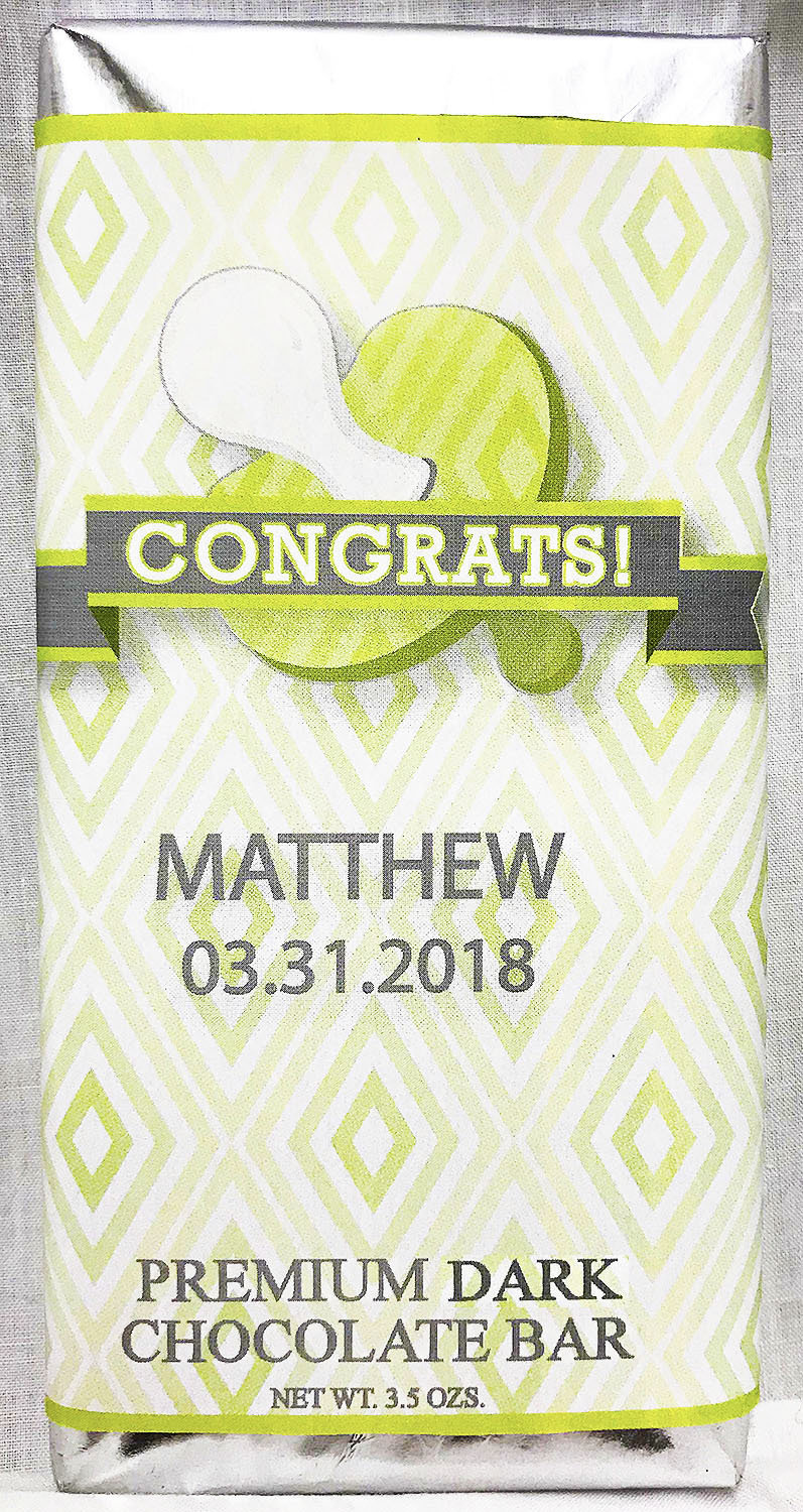 Green Baby Pacifier Premium Dark Chocolate Tablet