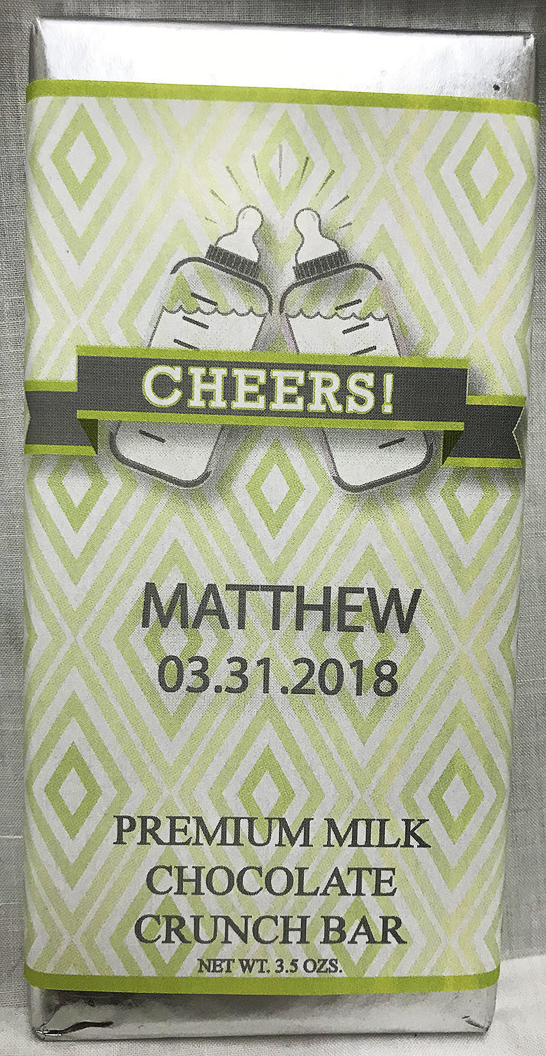 Green Baby Bottle Premium Milk Chocolate Crunch Tablet