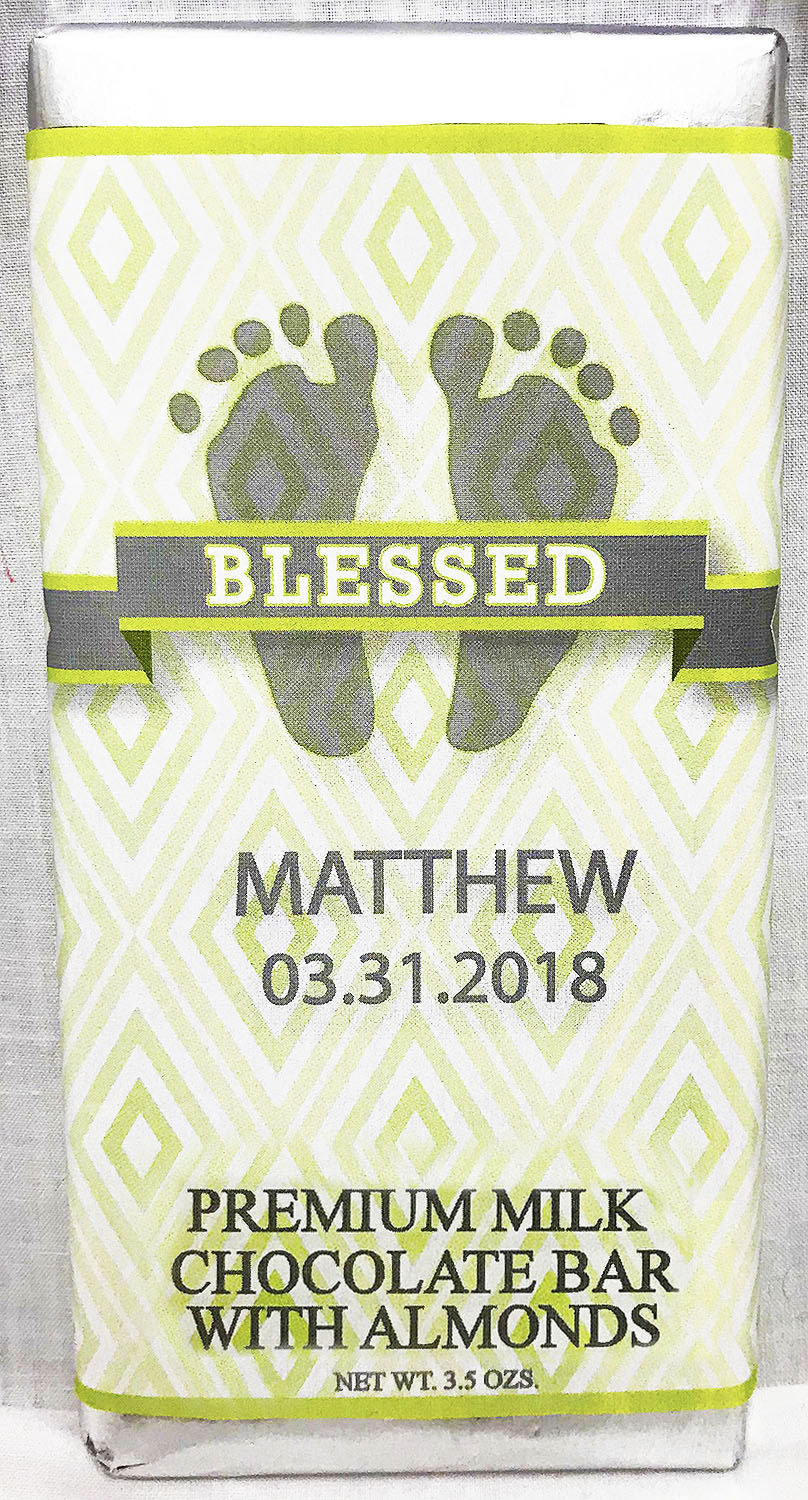 Green Baby Feet Premium Milk Chocolate Tablet with Almonds