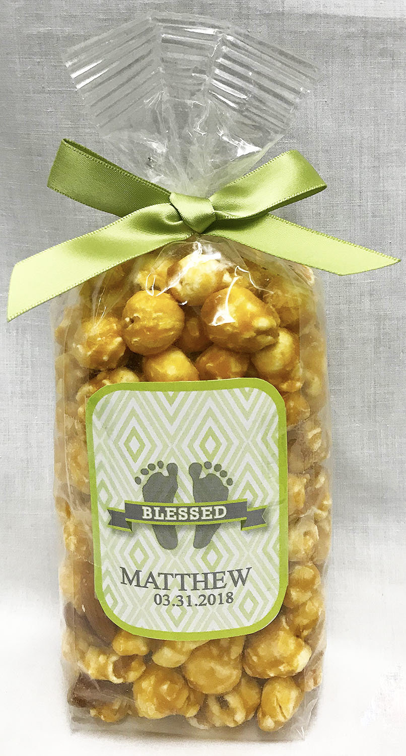 Green Baby Feet Gourmet Almond Caramel Popcorn